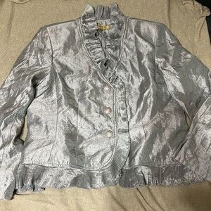 Kasper Metallic silver blazer